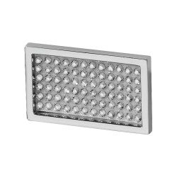 Ручка эксклюзив кнопка 7167.0032.026.087 цвет глянцевый хром, кристаллы Swarovski длина 47 мм, крепление 32 мм