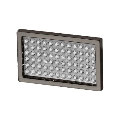 Ручка эксклюзив кнопка 7167.0032.030.087 цвет графит, кристаллы Swarovski длина 47 мм, крепление 32 мм