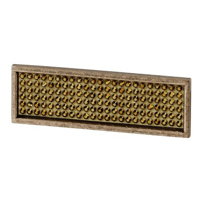 Ручка эксклюзив скоба 7167.0064.002.088 цвет античная бронза, кристаллы Swarovski длина 86 мм, крепление 64 мм 