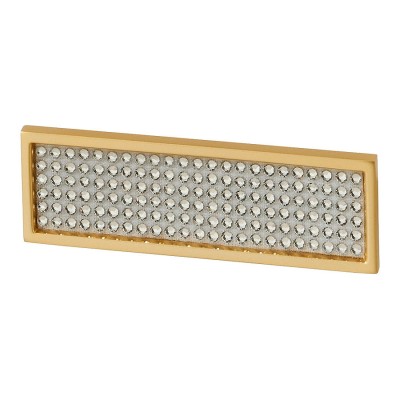 Ручка эксклюзив скоба 7167.0064.027.087 матовое золото, кристаллы Swarovski длина 86 мм, крепление 64 мм 