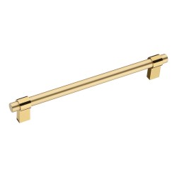 Ручка рейлинг 8770 0192 GL-BB цвет глянцевое / матовое золото длина 227 мм, крепление 192 мм