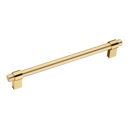 Ручка рейлинг 8770 0192 GL-BB цвет глянцевое / матовое золото длина 227 мм, крепление 192 мм