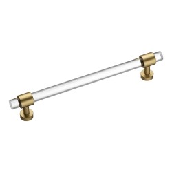 Ручка эксклюзив рейлинг BU 020.160.36 полированная латунь, прозрачное стекло длина 198 мм, крепление 160 мм Ручка эксклюзив рейлинг BU 020.160.36 полированная латунь, прозрачное стекло длина 198 мм, крепление 160 мм