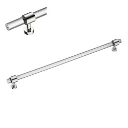 Ручка эксклюзив рейлинг BU 020.320.07 глянцевый хром, прозрачное стекло длина 356 мм, крепление 320 мм Ручка эксклюзив рейлинг BU 020.320.07 глянцевый хром, прозрачное стекло длина 356 мм, крепление 320 мм