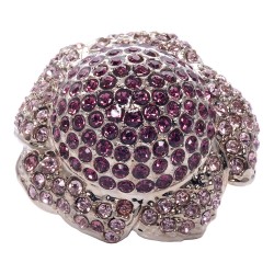 Ручка эксклюзив кнопка PM03 цвет глянцевый хром, рубиновые кристаллы Сваровски диаметр 34 мм 