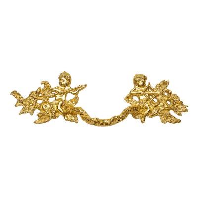 Ручка эксклюзив скоба Q7 цвет глянцевая латунь ширина 264 мм  