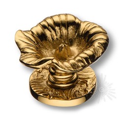 Ручка эксклюзив кнопка цветок 07203-003 цвет глянцевое золото диаметр 35 мм 