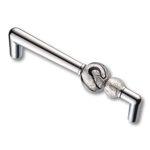 Ручка эксклюзив скоба 15.189.128 AT MG 07 глянцевый хром стекло Murano Ручка эксклюзив скоба 15.189.128 AT MG 07 глянцевый хром стекло Murano