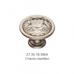 Ручка эксклюзив кнопка 27.35.16 SWA серебро кристалл Сваровски 