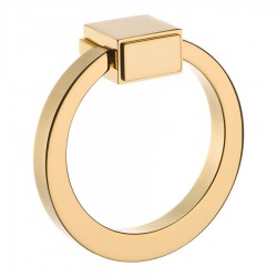Ручка кольцо геометрия BU 013.80.19 глянцевое золото диаметр 80 мм 