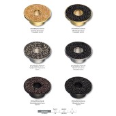 Ручка эксклюзив кнопка STONE32/CP-SW/A глянцевый хром, кристаллы Сваровски графит диаметр 66 мм 