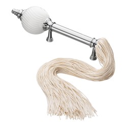 Ручка эксклюзив скоба SULTAN-10-128-WHITE-KREM глянцевый хром, белая керамика длина 260 / 690 мм, крепление 128 мм Ручка эксклюзив скоба SULTAN-10-128-WHITE-KREM глянцевый хром, белая керамика длина 260 / 690 мм, крепление 128 мм