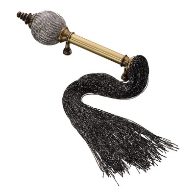 Ручка эксклюзив скоба SULTAN-41-128-BLACK-BLACK античная бронза, черная керамика длина 260 / 690 мм, крепление 128 мм 