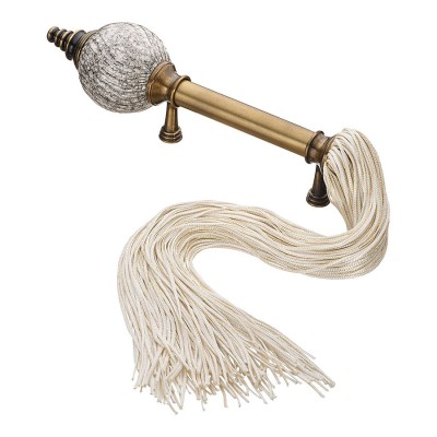 Ручка эксклюзив скоба SULTAN-41-128-BLACK-KREM античная бронза, серая керамика длина 260 / 690 мм, крепление 128 мм