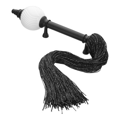 Ручка эксклюзив скоба SULTAN-85-128-WHITE-BLACK черный, белая керамика длина 260 / 690 мм, крепление 128 мм 