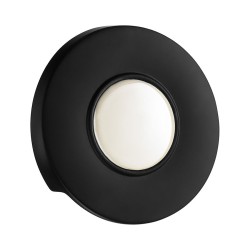 Ручка фарфор кнопка 1485-85-000 цвет черный матовый / белая керамика диаметр 70 мм