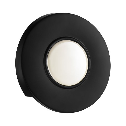 Ручка фарфор кнопка 1485-85-000 цвет черный матовый / белая керамика диаметр 70 мм