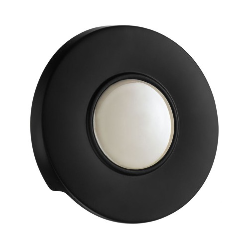 Ручка фарфор кнопка 1485-85-PEARL цвет черный матовый / перламутровая керамика диаметр 70 мм 