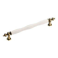 Ручка скоба 1670-40-192-000 античная бронза, белая керамика длина 240 мм, крепление 192 мм Ручка скоба 1670-40-192-000 античная бронза, белая керамика длина 240 мм, крепление 192 мм