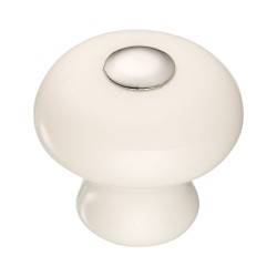 Ручка кнопка 3030-10-000 цвет глянцевый хром, белая керамика диаметр 30 мм Ручка кнопка 3030-10-000 цвет глянцевый хром, белая керамика диаметр 30 мм