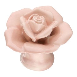 Ручка фарфор цветок 3060-PINK цвет розовый диаметр 40 мм