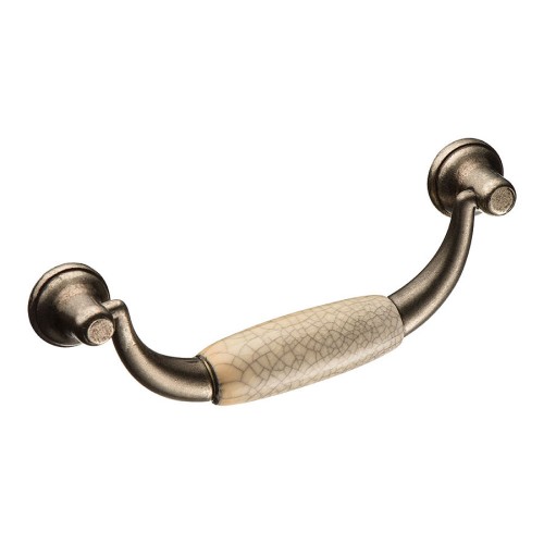 Ручка скоба 332H5 цвет бронза, серая керамика длина 110 мм, крепление 96 мм