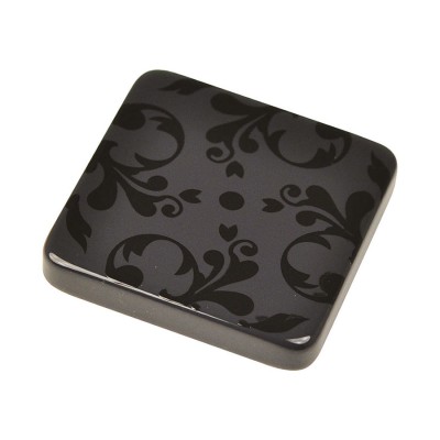 Ручка кнопка квадрат 699NE цвет черный с узором ширина 60 мм 