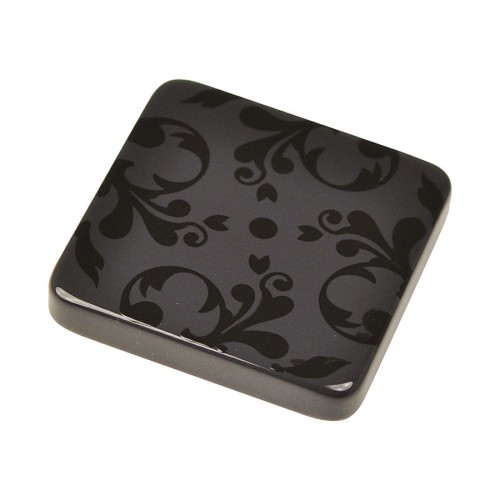 Ручка кнопка квадрат 699NE цвет черный с узором ширина 60 мм 