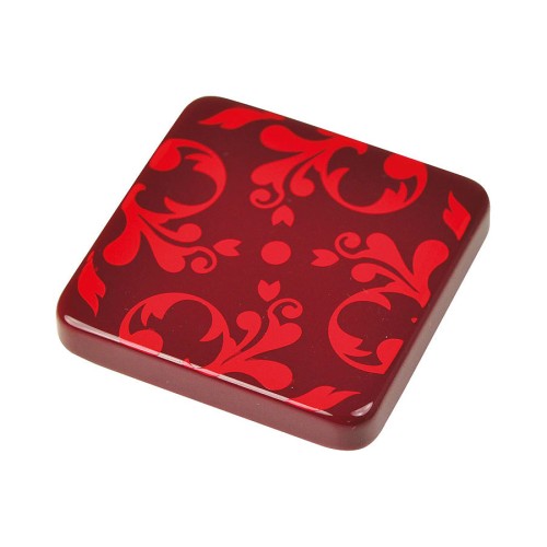 Ручка кнопка квадрат 699RJ цвет красный с узором ширина 60 мм 
