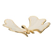 Ручка кнопка бабочка KELEBEK BIG-69-WHITE PEARL цвет белый, глянцевое золото длина 74 мм 