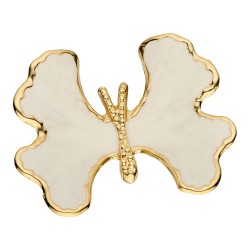 Ручка кнопка бабочка KELEBEK BIG-69-WHITE PEARL цвет белый, глянцевое золото длина 74 мм Ручка кнопка бабочка KELEBEK BIG-69-WHITE PEARL цвет белый, глянцевое золото длина 74 мм