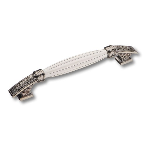 Ручка скоба 1720-70-192-PLATIN цвет графит, белая керамика длина 235 мм, крепление 192 мм 