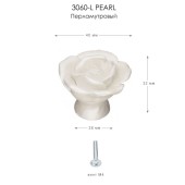 Ручка цветок фарфор 3060-L PEARL перламутровый диаметр 40 мм 