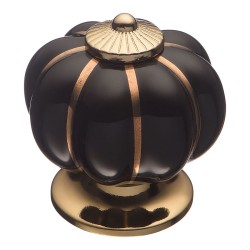 Ручка шар фарфор S-101 GOLD BLACK цвет глянцевое золото, черный диаметр 40 мм Ручка шар фарфор S-101 GOLD BLACK цвет глянцевое золото, черный диаметр 40 мм