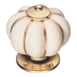 Ручка шар фарфор S-101 GOLD CREAM цвет глянцевое золото, молочный диаметр 40 мм Ручка шар фарфор S-101 GOLD CREAM цвет глянцевое золото, молочный диаметр 40 мм