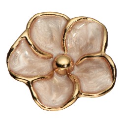 Ручка кнопка цветок SMALL PAPATYA-61-KREM PEARL цвет матовое золото, кремовый ширина 38 мм Ручка кнопка цветок SMALL PAPATYA-61-KREM PEARL цвет матовое золото, кремовый ширина 38 мм