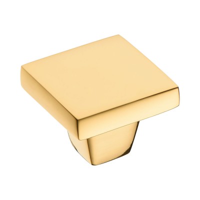 Ручка кнопка квадратная геометрия 0726-003-2 цвет глянцевое золото ширина 28 мм Ручка кнопка квадратная геометрия 0726-003-2 цвет глянцевое золото ширина 28 мм