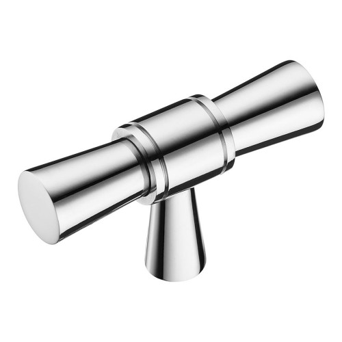 Ручка кнопка Т-образная 0753-005 цвет глянцевый хром длина 60 мм