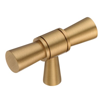 Ручка кнопка Т-образная 0753-011 цвет сатинированная латунь длина 60 мм Ручка кнопка Т-образная 0753-011 цвет сатинированная латунь длина 60 мм