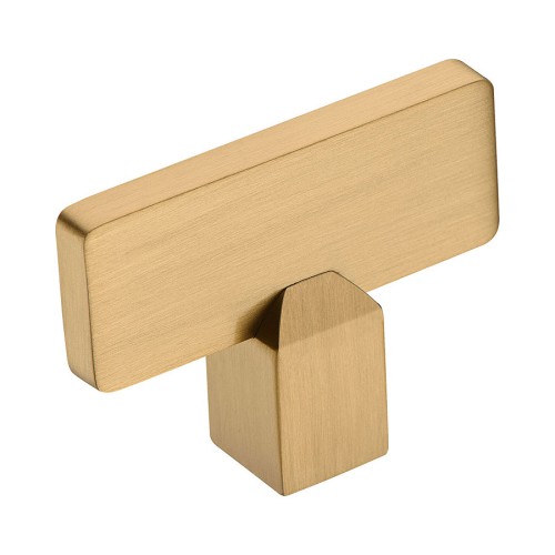 Ручка кнопка Т-образная 0754-011 цвет сатинированная латунь длина 50 мм  