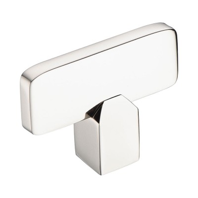 Ручка кнопка Т-образная 0754-080 цвет глянцевый никель длина 50 мм      