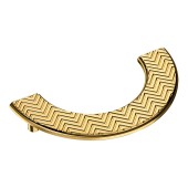 Ручка скоба полукруглая 1198 128MP11 глянцевое золото длина 160 мм, крепление 128 мм 