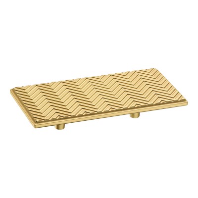 Ручка скоба прямоугольная 1204 064MP35 матовое золото длина 128 мм, крепление 64 мм 