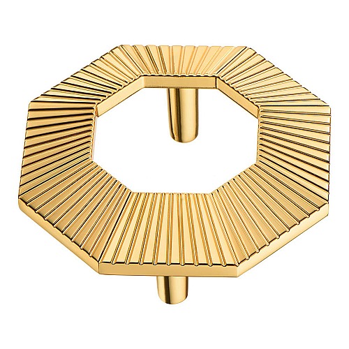 Ручка скоба 1213 064MP11 цвет глянцевое золото ширина 88 мм, крепление 64 мм