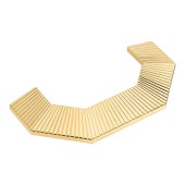 Ручка скоба 1213 128MP11 цвет глянцевое золото ширина 160 мм, крепление 128 мм 