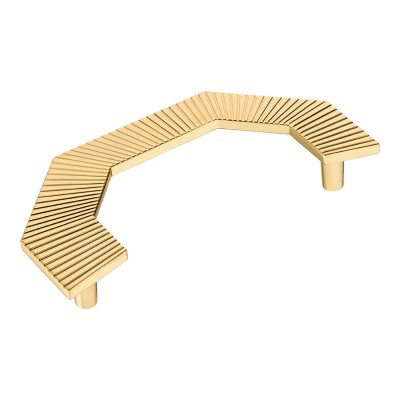 Ручка скоба 1213 128MP11 цвет глянцевое золото ширина 160 мм, крепление 128 мм 