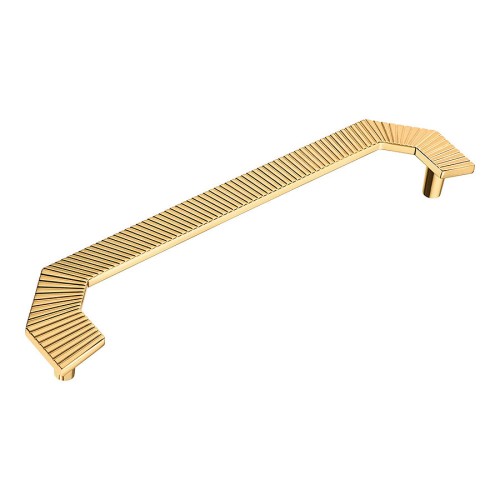 Ручка скоба 1213 224MP11 цвет глянцевое золото длина 248 мм, крепление 224 мм