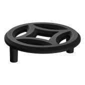 Ручка кнопка круглая  фигурная 1283 064PC24 цвет черный диаметр 79 мм крепление 64 мм 