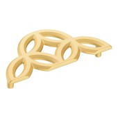 Ручка скоба  фигурная 1283 128PC35 цвет матовое золото длина 147 мм крепление 128 мм 