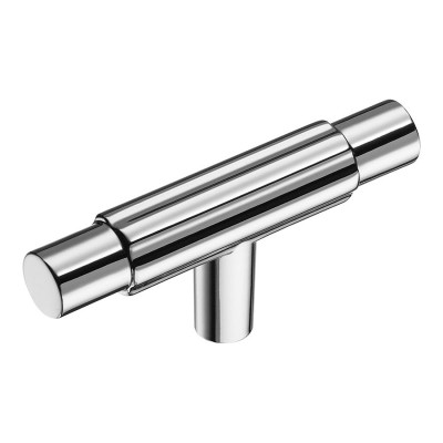 Ручка кнопка геометрия Т-образная 15.299.00.07 глянцевый хром